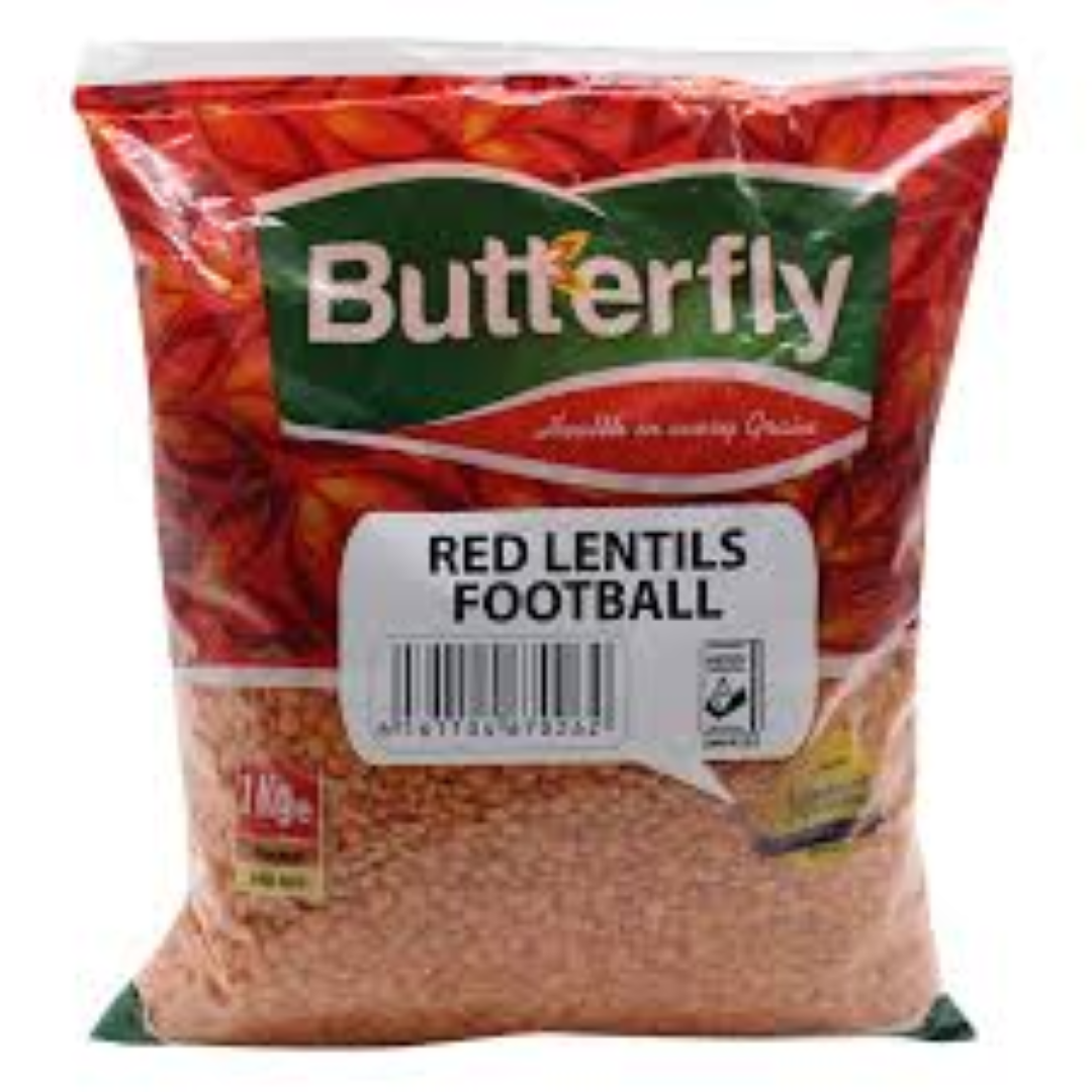 BUTTERFLY RED LENTILS FOOTBALL 1KG